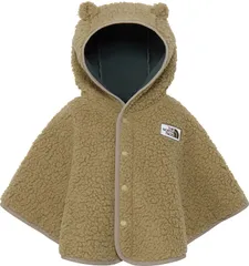 ザ・ノース・フェイス THE NORTH FACE アウトドア ベビーカドルフリースポンチョ 赤ちゃん 子供 アウター 上着 保温 秋冬 防寒 外遊び おでかけ 着脱簡単 ドットボタン ロゴワッペン フード付き 耳付き  NAB7240 CK クラシックカーキ