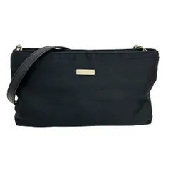 Kate spade(ケイトスペード) ショルダーバッグ - 黒 チェーンショルダー/リボン コットン