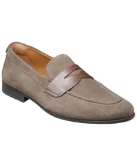 フローシャイム メンズ シューズ スリッポン・ローファー Florsheimens Modena MocToe Penny Loafers Gray Suede グレー