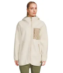 フェールラーベン レディース アウター コート フリース Fjallraven Vardag Pile Fleece Long Chalk White ホワイトのサムネイル