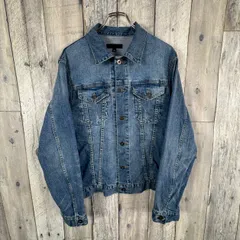 UNIQLO ユニクロ Levi's リーバイス 3rd type サードタイプ インディゴブルー ダメージ加工 ストレッチ素材 デニムジャケット Gジャン ジージャン トラッカー ジャケット メンズ L サイズ