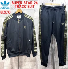 アディダス オリジナルス 50th記念 スーパースター 24 トラックトップ トラックパンツ 上下セットアップ 黒金 O