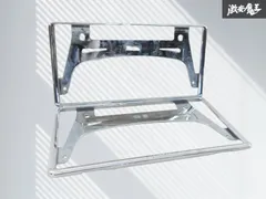 NISSAN 日産 純正 ナンバープレート ナンバーフレーム 2枚セット 縦 約33.5cm 横 約17cm 穴間 約21cm K6210-799DX 即納 棚のサムネイル