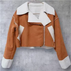 ムートンライダース ショート丈 アウター スエード ボア S