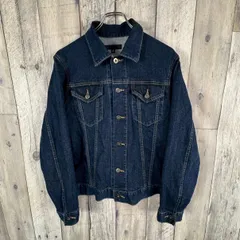 UNIQLO ユニクロ Levi's リーバイス 3rd type サードタイプ 濃紺 濃青 インディゴブルー ストレッチ素材 デニムジャケット Gジャン ジージャン トラッカー ジャケット メンズ M サイズ