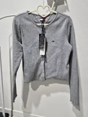 トミー ジーンズ スリム スナップ ボタン トップス L 新品