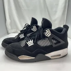 【中古】NIKE AIR JORDAN 4 RETRO White Thunder サイズ28cm FQ8138-001 黒白 汚れあり[91]