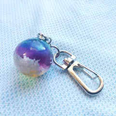 レジン バッグチャーム キーホルダー|空のかけら・宵の空(癒し雑貨)