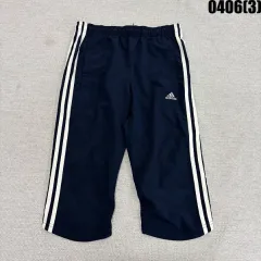 150 アディダス キッズ 7分 トレーナー ズボン ネイビー 0406(3)