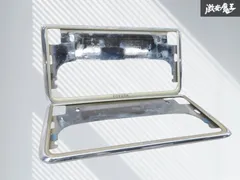 TOYOTA トヨタ 純正 ナンバープレート ナンバーフレーム 2枚セット 縦 約34cm 横 約17.5cm 穴間 約21cm 08407-00260 即納 棚のサムネイル