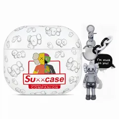 Airpods 第3世代 ケース Airpods 第1世代 ケースTPU素材 イヤホンケース キーホルダー リングロープ 付き 保護 耐衝撃 防水 防塵 全面保護 光沢のある生地 Airpods ケース (AirPods 第3世代 White)