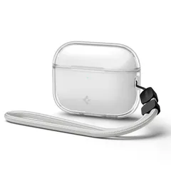Spigen AirPods Pro 3 クリア ケース AirPods Pro 第3世代 カバー TPU 透明 ソフト 耐衝撃 ストラップ付き ワイヤレス充電対応 リキッド・クリスタル ACS10019 (クリスタル・クリア)