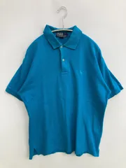 Polo by Ralph Lauren ポロバイラルフローレン ポロシャツ L ブルー 無地 ワンポイント 半袖