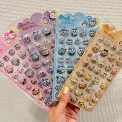 ちいかわ ぷっくりシール 4枚セット ぷくぷく・うるちゅる・キラキラ・立体