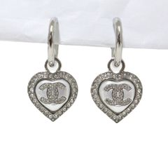 未使用》CHANEL シルバー パール ハートピアス レア シャネル 正規品 