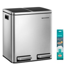 SONGMICS ダストボックス 2分別 ペダル式 2x30L LTB60NL - メルカリ