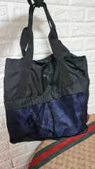 PUMA ブラック メッシュ ショッパーバッグ トートバッグ