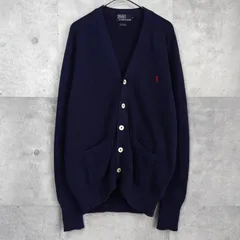 ポロ バイ ラルフローレン スモールポニー コットン ニット カーディガン ネイビー メンズ