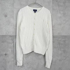 ポロ ラルフローレン スモールポニー ケーブル編み コットン ニット カーディガン アイボリー レディース