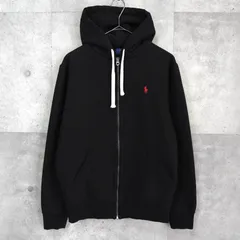 【4月19日までセール中】ポロ ラルフローレン スモールポニー ジップアップ フーディー パーカー ブラック レディース