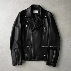 【4月19日までセール中】ビバスタジオ 本革 ソフトレザー ダブル ライダースジャケット レザージャケット ブラック メンズ