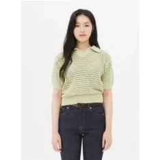 新品/ 3枚 TOPTEN10 メッシュ Kara セーター ブルー ライトミント アイボリー 95