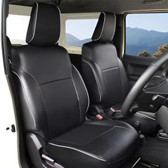 YORKNEIC シートカバー 新型 ジムニー jb64 XC/XL ジムニーシエラ JC/JL JB74 専用設計 puレザー 防水 シート保護カバー 全席セット ブラック＆ホワイトステッチt 6605048f