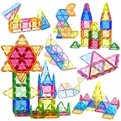 マグネットブロック 88PCS 透明カラー 7.5cm 知育玩具 磁石ブロック 積み木 3歳 4歳 5歳 子供 男の子 女の子 誕生日 クリスマスプレゼント 安全ABS素材 日本語説明書t 251159af
