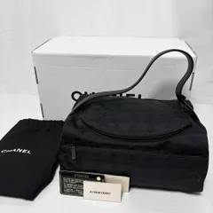 CHANEL シャネル ニュートラベルライン バニティバッグ ハンドバッグ ココマーク ナイロン レザー ブラック 黒