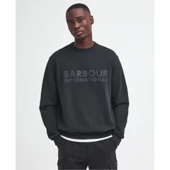 バブアー メンズ アウター パーカー・スウェット スウェット シャツ ロゴ Barbour International Otis Logo Sweatshirt Black BK11 ブラックのサムネイル