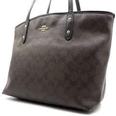 COACH y2k City Zip Tote PVC signature canvas totebag handbag darkbrown F58292 コーチ トートバッグ A4収容可能 ダークブラウン