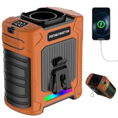 ベルトファン 携帯扇風機 ウエストファン 腰掛け扇風機 シートファン 18500 RPM 10000 mAh 充電式バッテリー PSE認証済み 最長35時間 6段階風量＋ターボ LED表示 SOSライト 軽量 コンパクト アウトドア 作業 配 c8694020