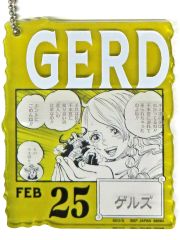 [중고] 열쇠 고리 FEB25. 겔스 아크릴 블록 매력 [이치 반 쿠지 원피스 ONE PIECE BASE SHOP 복권 366DAYS OF BIRTHDAYS (1 ~ 3 월)] 아크릴 블록 매력 상