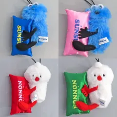 【中古】ぬいぐるみマスコット・ぬいぐるみバッジ 全4種セット おやすみピローマスコット 「パペットスンスン」