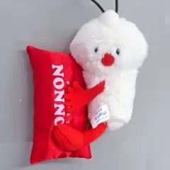 【中古】ぬいぐるみマスコット・ぬいぐるみバッジ ノンノン(C/レッド) おやすみピローマスコット 「パペットスンスン」