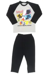 【中古】衣料雑貨 エースバーン＆ピカチュウ パジャマ ブラック×グレー キッズ130cm 「ポケットモンスター」