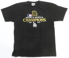 【中古】Tシャツ 大谷翔平#17(ロサンゼルス・ドジャース) Fanatics 2024ワールドシリーズ優勝記念 ネーム＆ナンバー背番号Tシャツ ブラック XLサイズ