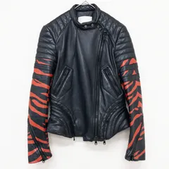 ◎3.1 Philip Lim スリーワンフィリップリム ライダースジャケット レザー ダブル ラムレザー 羊革 ブラック レディース 0 a00261のサムネイル