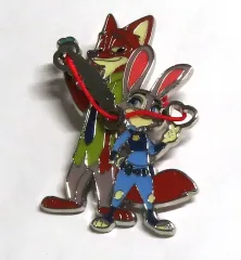 【中古】バッジ・ピンズ ジュディ＆ニック(バディーズ) ピンバッジ 「ズートピア」 上海ディズニーリゾート限定