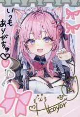 【中古】キャラカード 博衣こより 直筆メッセージ＆箔押し複製サイン入りふわり描き下ろしチェキ風ブロマイドカード 「バーチャルYouTuber ホロライブ 博衣こより 新衣装記念2025 新衣装記念フルセット」 購入特典