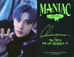 【中古】コレクションカード(男性) Stray Kids/Bang Chan(バンチャン)/裏面黒・印刷サイン入り/「Stray Kids 2nd World Tour MANIAC in Seoul」ランダムフォトカード