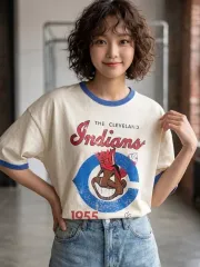 クリーブランド インディアンズ 1955 半袖 Tシャツ