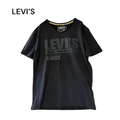 ●棚番号R-5 リーバイス LEVI’S ロゴ Tシャツ チャコールグレー　古着　刺繍　ヴィンテージロゴ　　サイズL