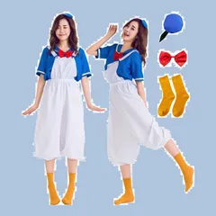 レディース コスプレ 可愛い セーラー服 仮装 コスチューム ハロウィン 衣装 大人用 海軍風 誕生日 [akaien] 文化祭 学園祭 演出服