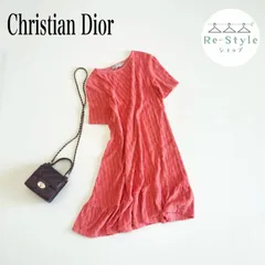 Christian Dior クリスチャンディオール　半袖ワンピース　オブリーク　ジャガード織　サイズ12+ 　レディース　M相当のサムネイル