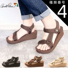 種類4：オールブラック/M(23.0センチ~23.5センチ) ARNOLD PALMER アーノルドパーマー サンダル スポサン スポーツサンダル マジックテープ 軽量 歩きやすい 疲れにくい レディース ウェッジ おしゃれ 春夏 黒 ブラウン ベージュ リゾ