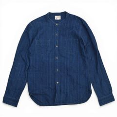 美品 FOB FACTORY F3470 デニム バンドカラーシャツ LL 濃紺 - メルカリ