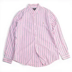 POLO RALPH LAUREN ポロラルフローレン Classic Fit オックスフォード ボタンダウンシャツ ストライプ サイズLG 現行 メンズ