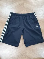 アディダス 3本線 ハーフパンツ ネイビー