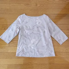 紬(正絹)の着物から　ブラウス　数回着用　着物リメイク